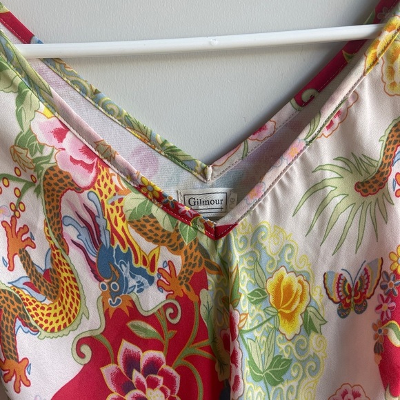 Vintage Gilmour Floral Sleeveless Dress Large - Picture 4 of 5